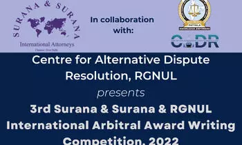 3rd Surana and Surana and RGNUL International Arbitral Award Writing Competition, 2022