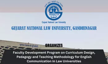 Faculty Development Program | FDP on Curriculum Design, Pedagogy and Teaching Methodology for English Communication in Law Universities Faculty Development Program | FDP on Curriculum Design, Pedagogy and Teaching Methodology for English Communication in Law Universities