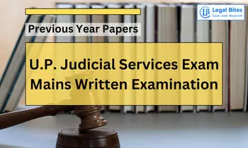 U.P. Judicial Services Exam Mains 2018 Law [Paper-III]