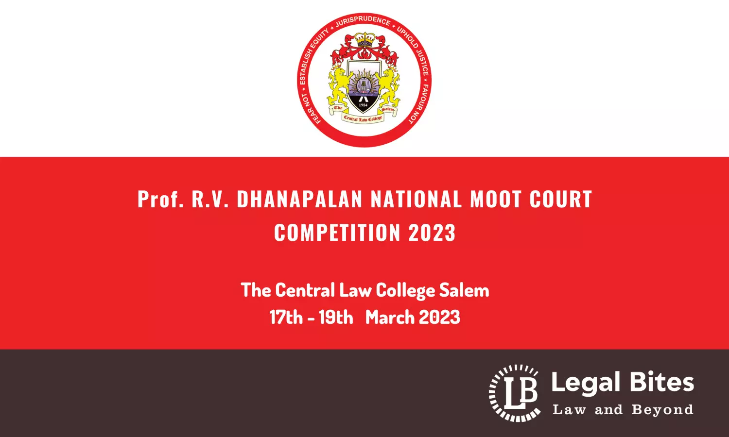 Prof R V Dhanapalan National Moot Court Competition 2023