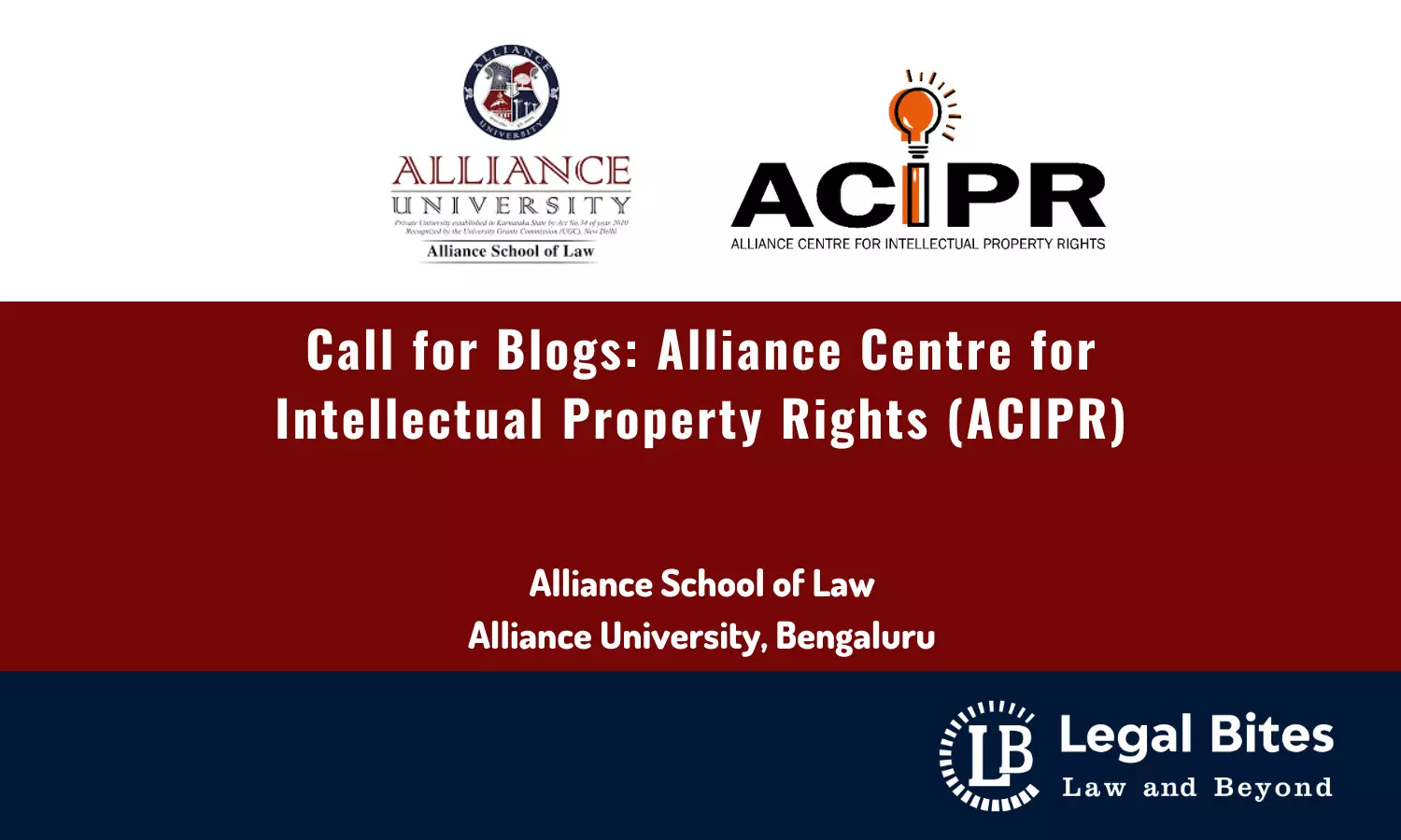 Call for Blogs: Alliance Centre for Intellectual Property Rights (ACIPR), Alliance University [ACIPR Blog]
