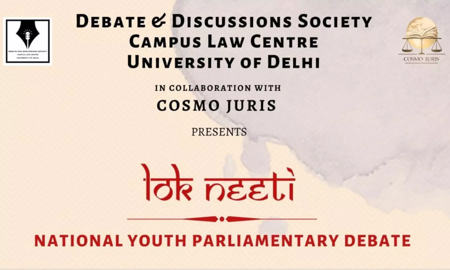 Lok Neeti 2023 - National Youth Parliamentary Debate | DDS, Campus Law Centre
