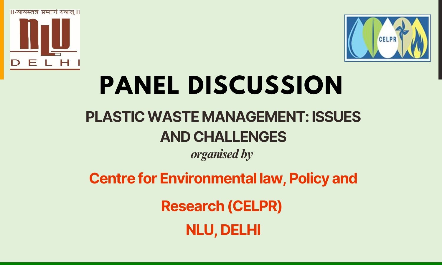 Panel Discussion on Plastic Waste Management Issues and Challenges