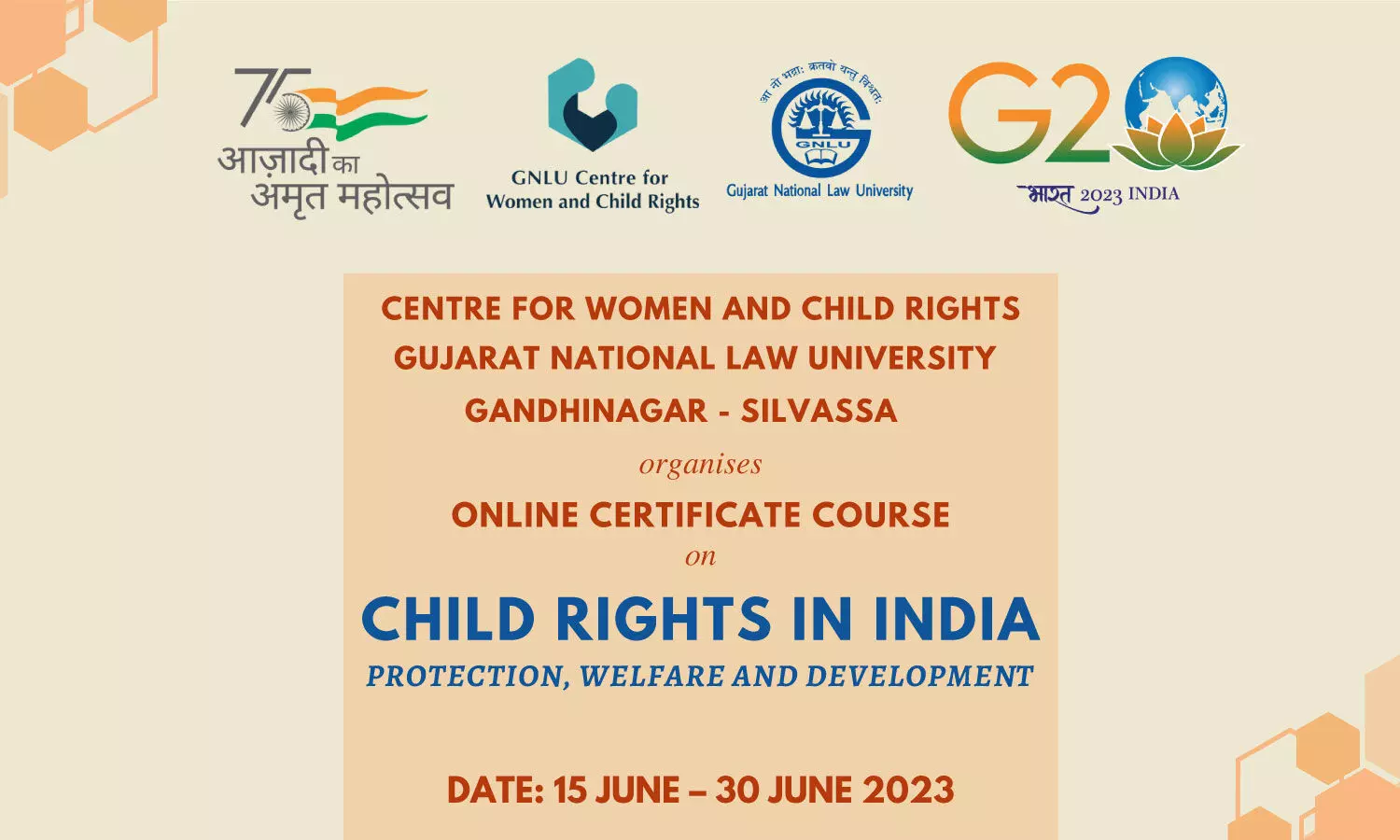 Online Certificate Course on Child Rights in India | GNLU Centre for Women and Child Rights