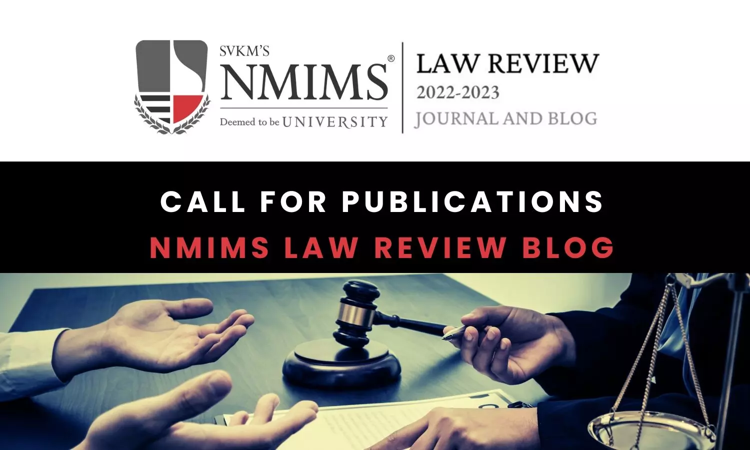 Call for Publications The NMIMS Law Review Blog  Submissions on Rolling Basis