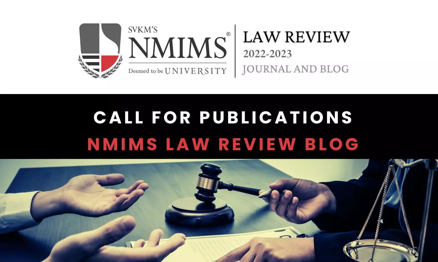Call for Publications The NMIMS Law Review Blog Submissions on