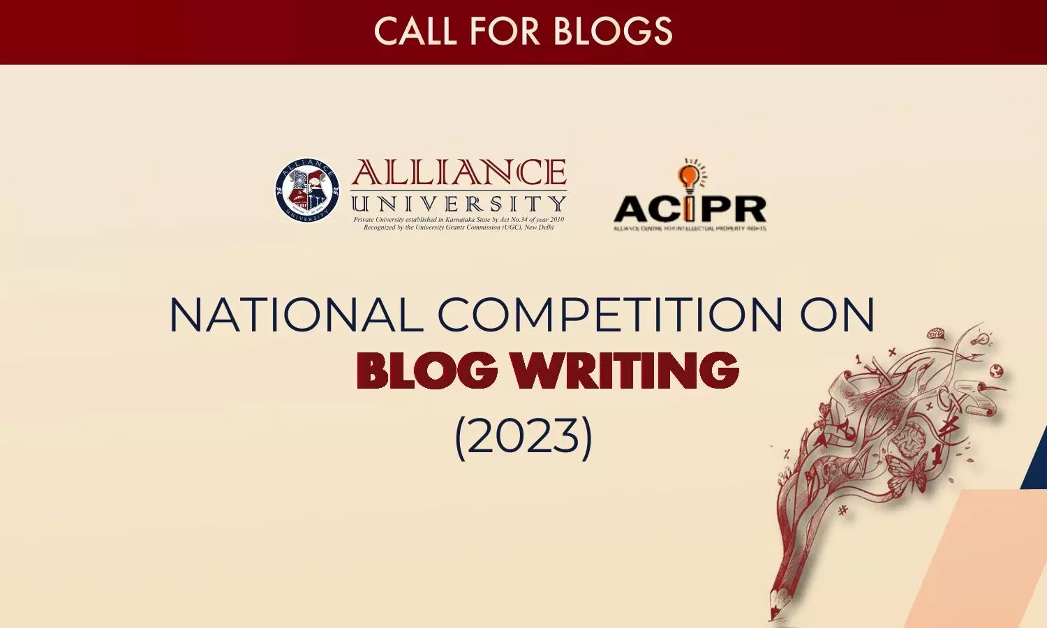 Call for Blogs National Competition on Blog Writing 2023  Alliance University