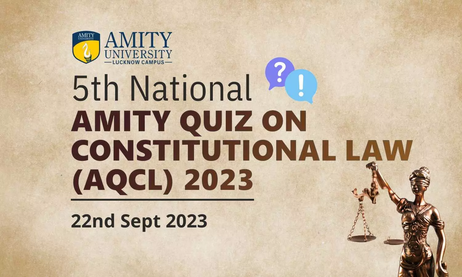 5th National Amity Quiz On Constitutional Law By Amity Law School, Auup Lucknow Campus