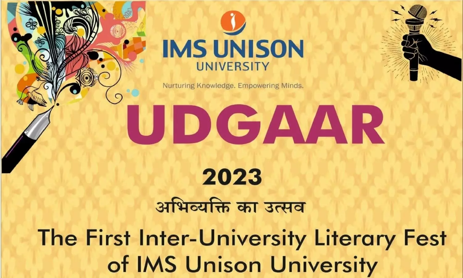 UDGAAR: Inter-University Literary Fest 2023 | IMS Unison University UDGAAR: Inter-University Literary Fest 2023 | IMS Unison University