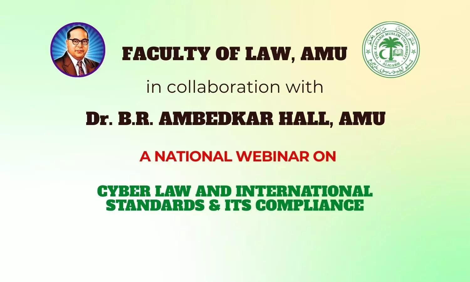 Webinar Cyber Law and International Standards and Its Compliance  Faculty of Law, AMU