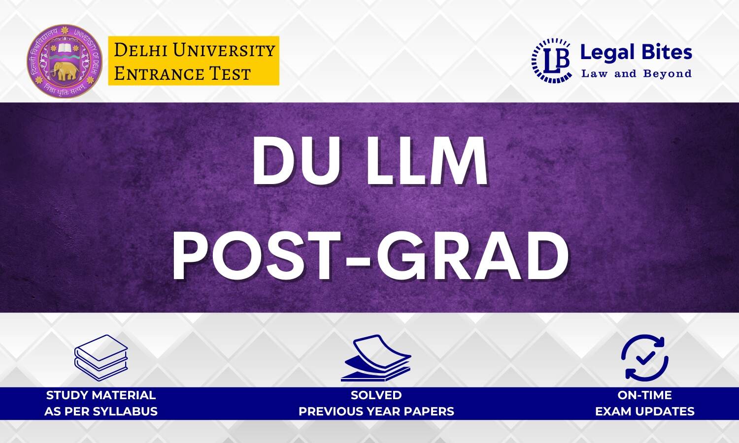 DU LLM Entrance Study Material, Test Series and Tips