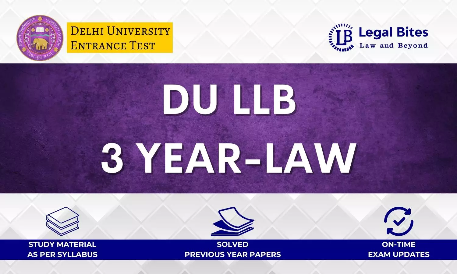 DU LLB Entrance Study Material, Test Series and Tips