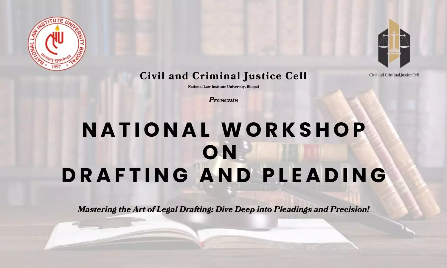 National Workshop on Drafting and Pleading | NLIU Bhopal