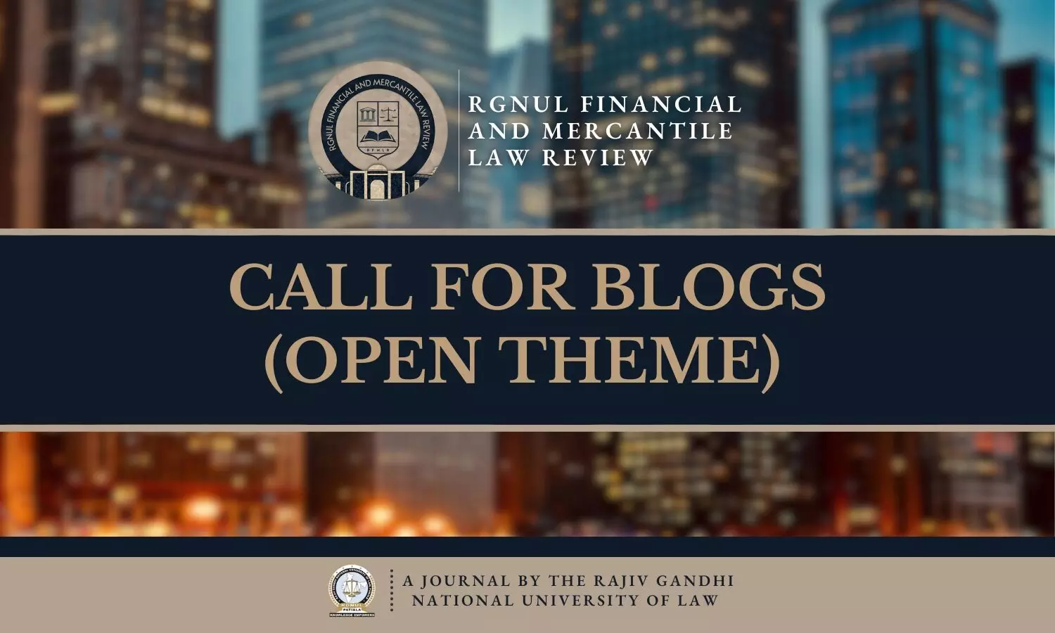 Call for Blogs RGNUL Financial and Mercantile Law Review Blog  Rolling Basis