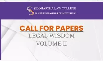 Call for Papers Legal Wisdom Volume 2  Siddhartha Law College, Dehradun
