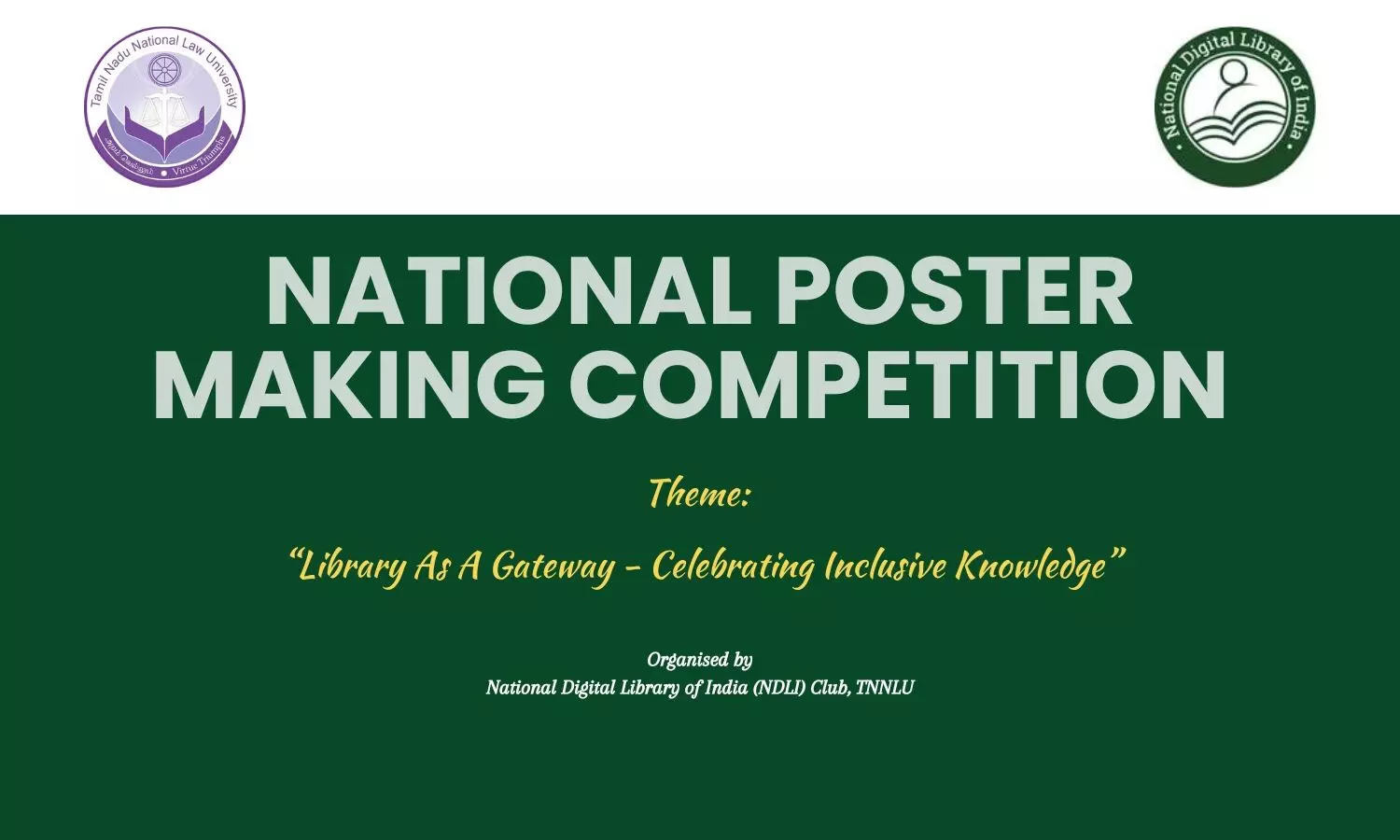 National Poster Making Competition | Tamil Nadu National Law University