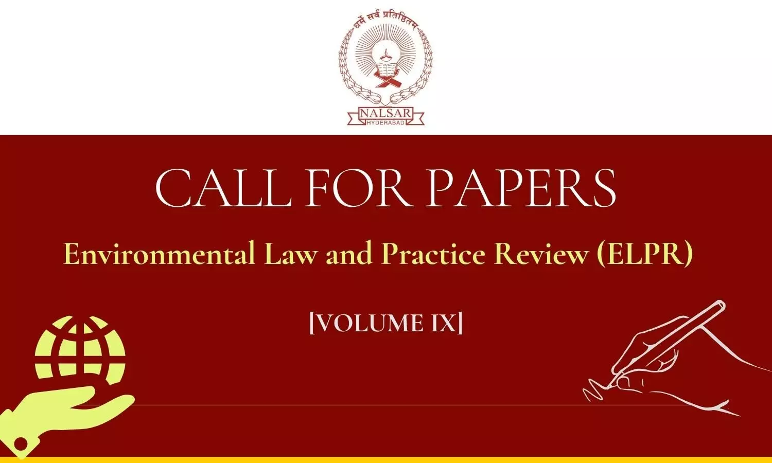 Call for Papers: Environmental Law and Practice Review (ELPR) Volume 9 | NALSAR Hyderabad