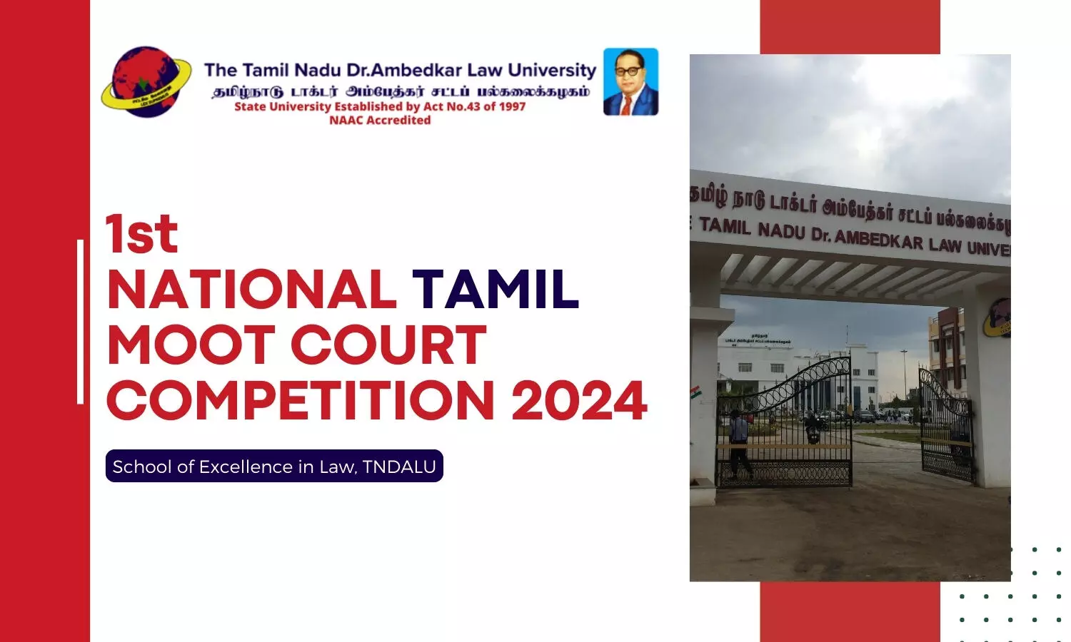 1st National Tamil Moot Court Competition 2024 | TNDALU