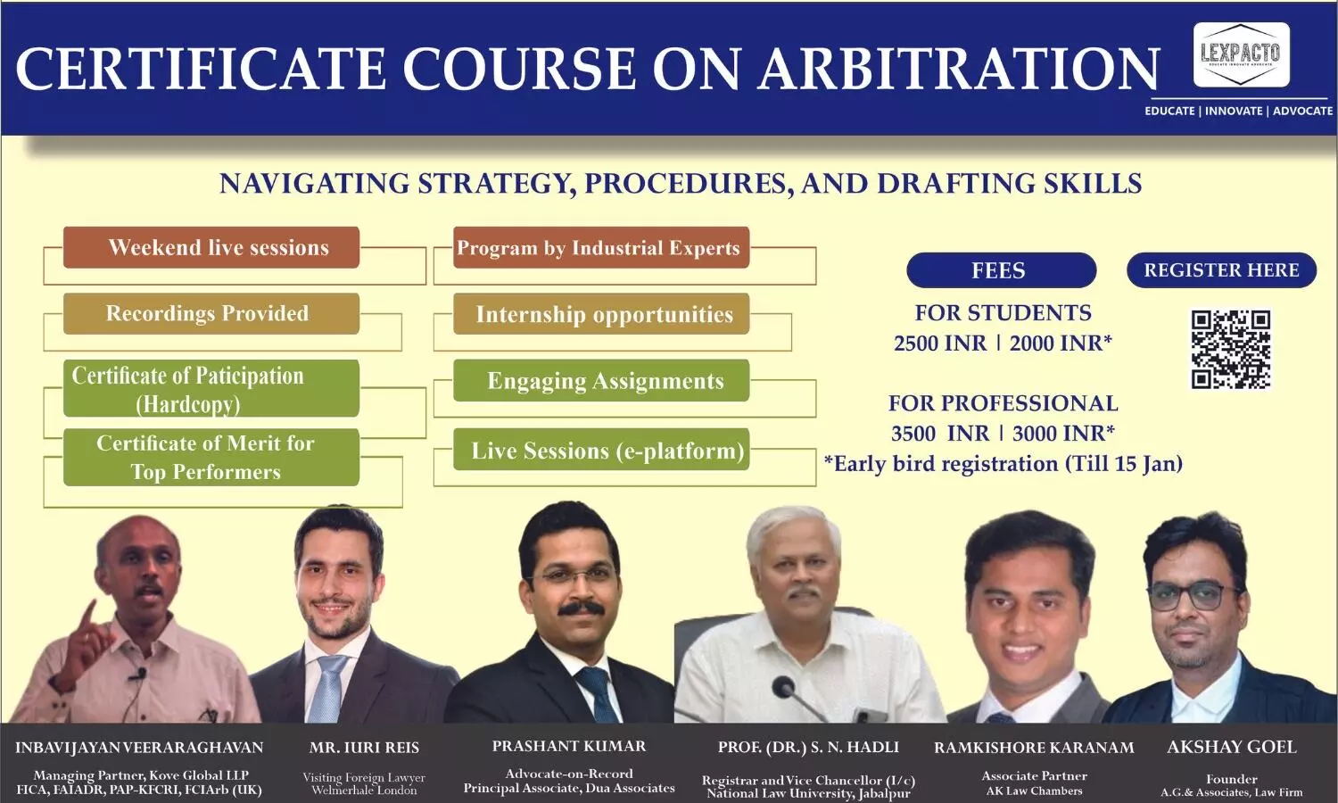 Certificate Course on Arbitration Navigating Strategy, Procedures, and Drafting Skills | LexPacto