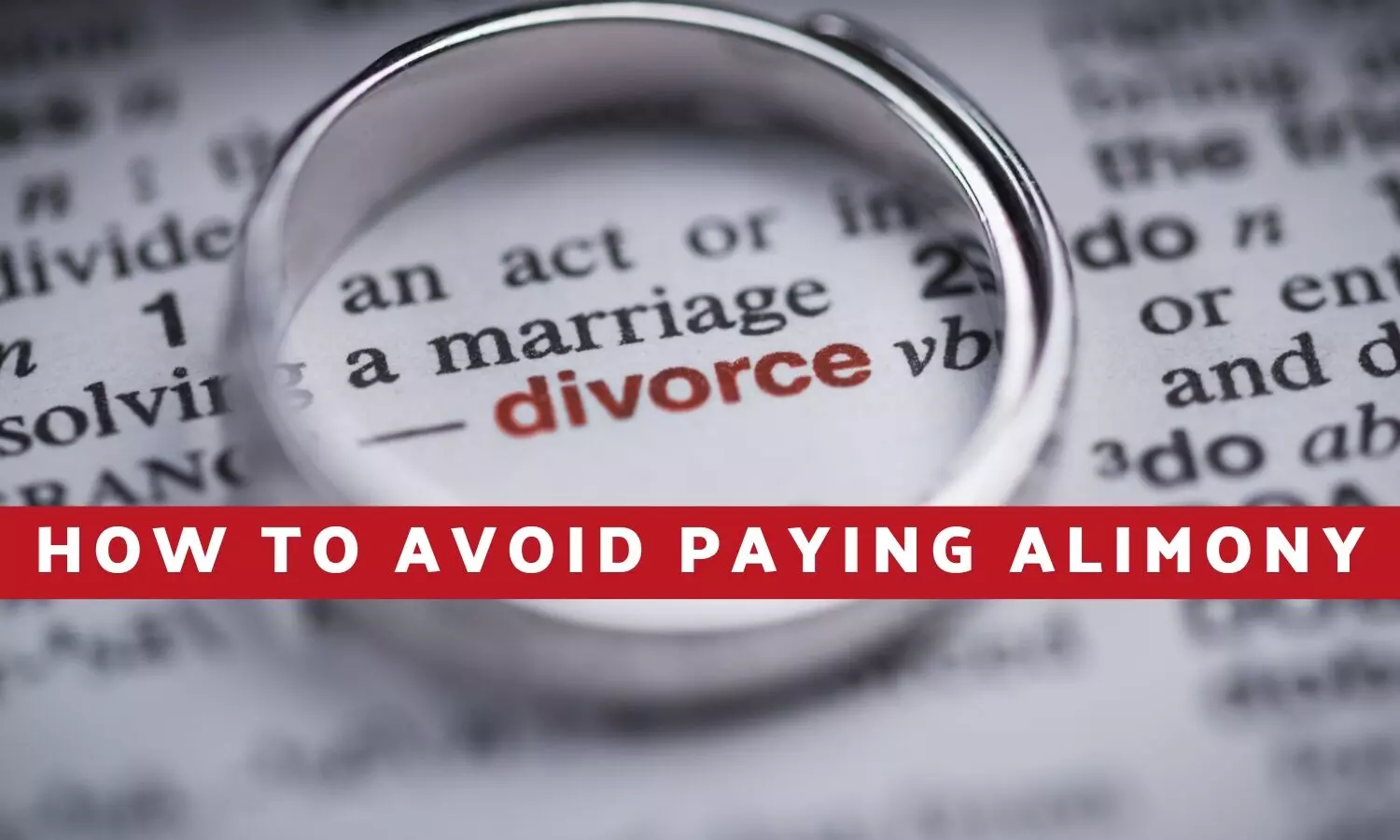 How to Avoid Paying Alimony to your Ex