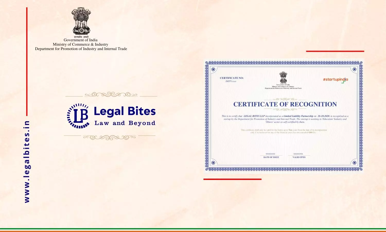 Legal Bites Receives Recognition from DPIIT