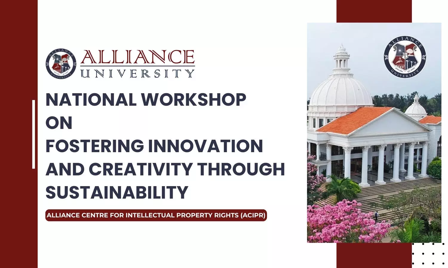 National Workshop on Fostering Innovation and Creativity through Sustainability | Alliance University