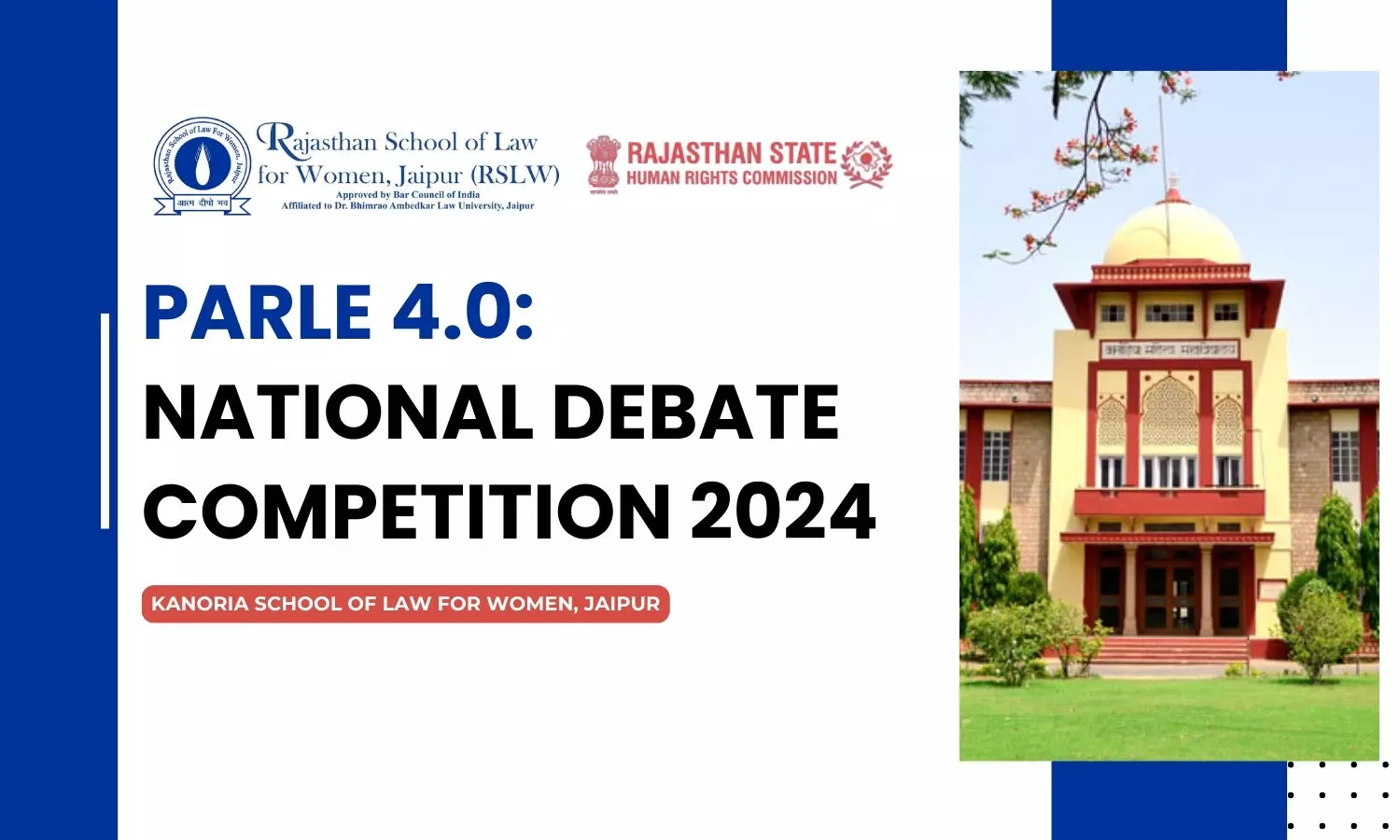 Parle 4.0 National Debate Competition 2024  Kanoria School of Law for Women, Jaipur