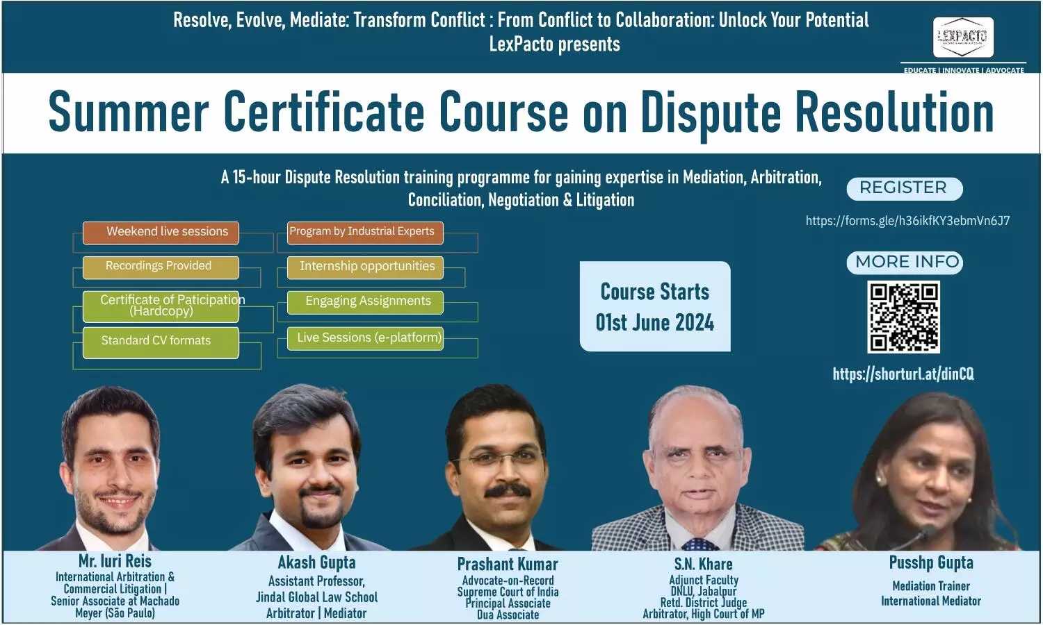Certificate Course on Dispute Resolution | LexPacto