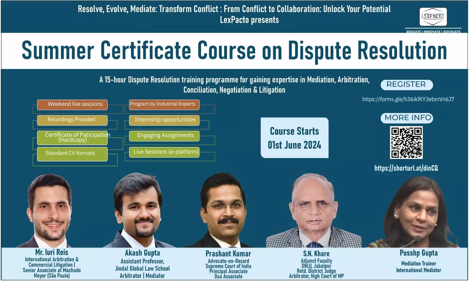Certificate Course on Dispute Resolution | LexPacto Certificate Course on Dispute Resolution | LexPacto