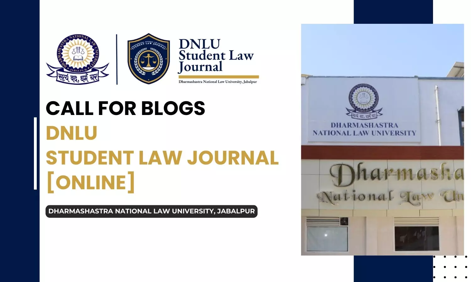 Call for Blogs DNLU Student Law Journal-Online Call for Blogs DNLU Student Law Journal-Online