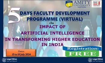 Faculty Development Programme on The Impact of AI in Transforming Higher Education | Amity Law School Gurugram