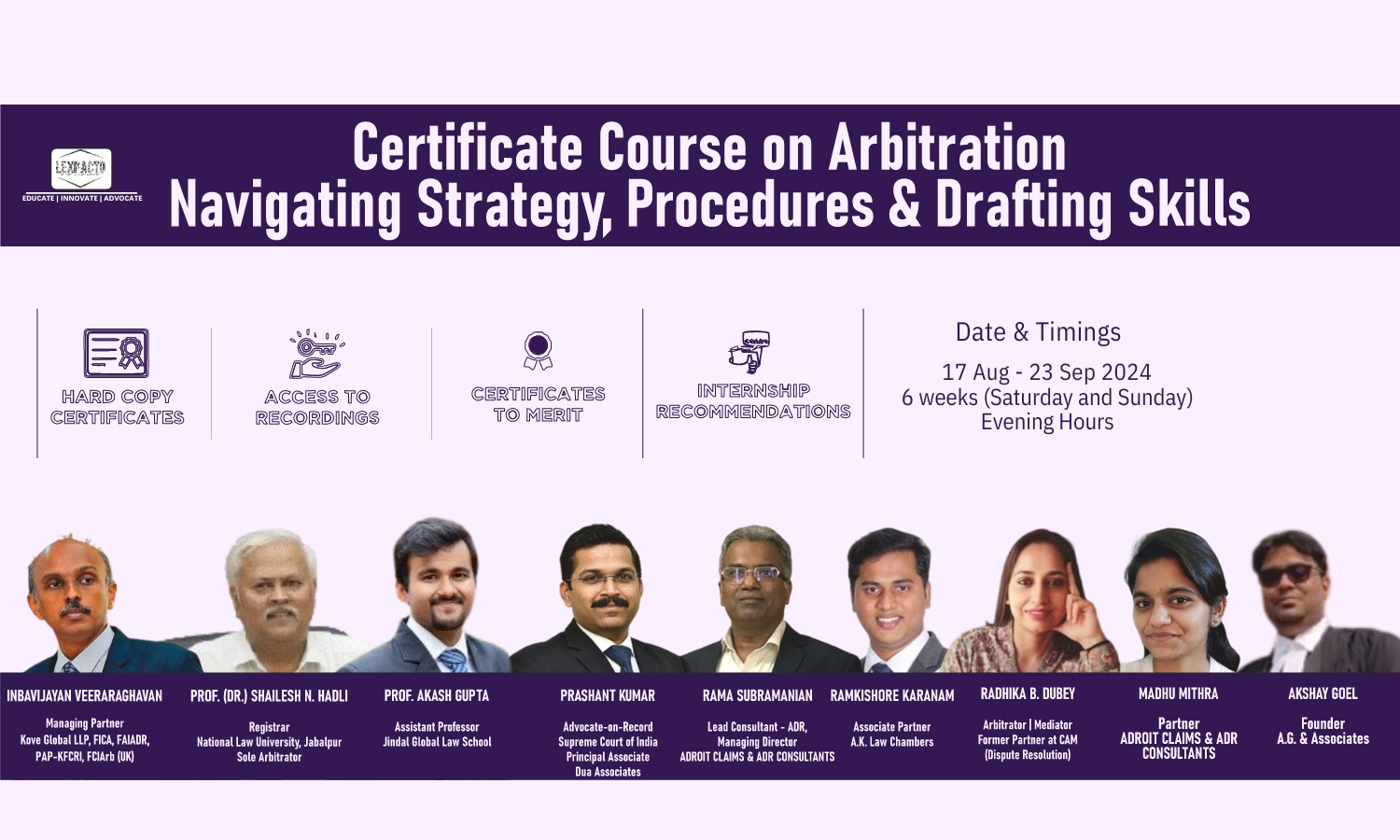 Certificate Course Arbitration Navigating Strategy, Procedures, and Drafting Skills LexPacto Certificate Course Arbitration Navigating Strategy, Procedures, and Drafting Skills LexPacto