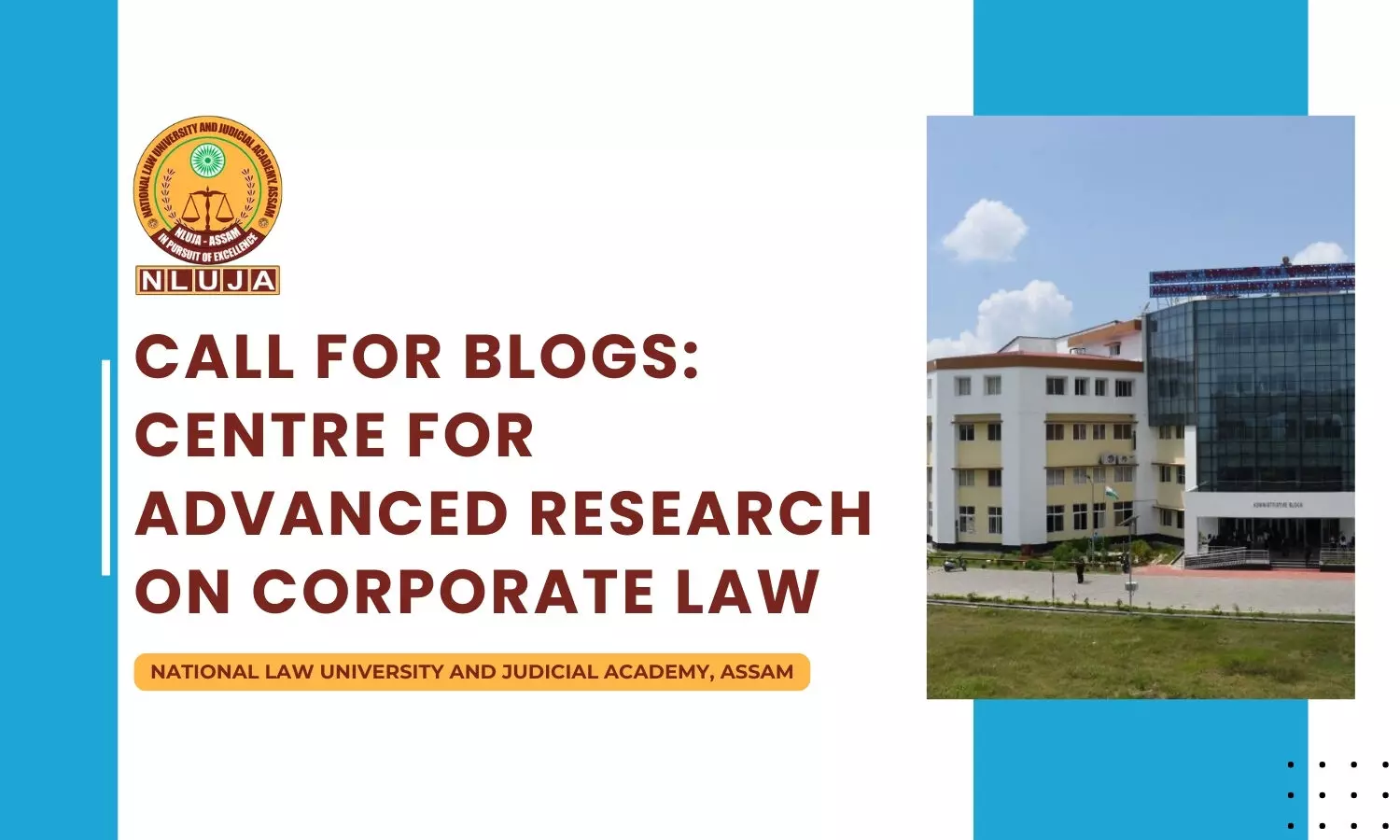 Call for Blogs Centre for Advanced Research on Corporate Law  NLU Assam