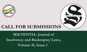 Call For Papers Solventia - Journal Of Insolvency And Bankruptcy Laws Vol 2 Issue 1  NLU Jodhpur