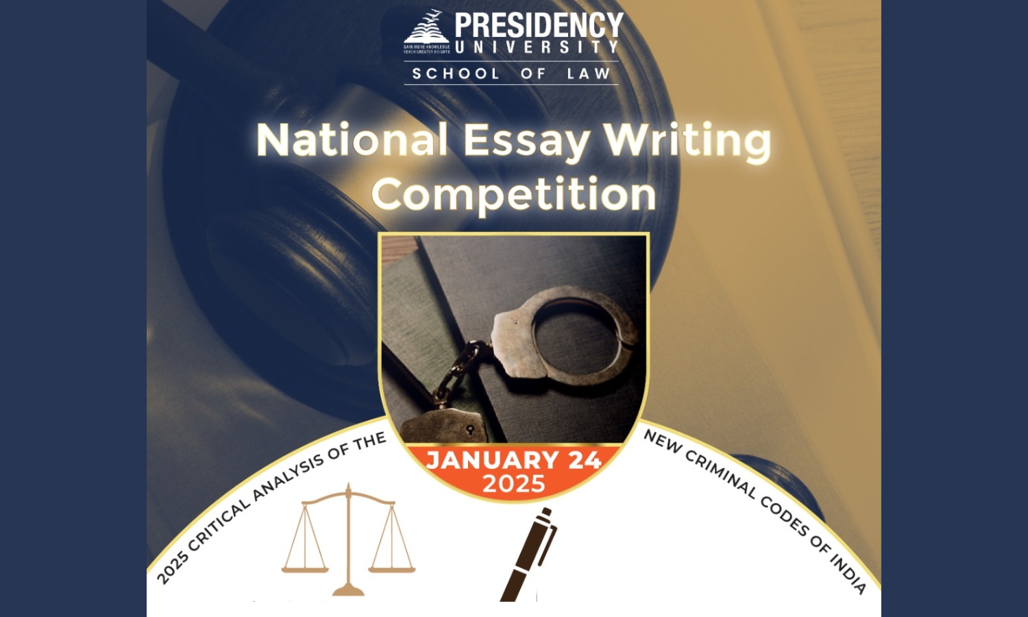 National Essay Writing Competition on Critical Analysis of New Criminal Codes of India | Presidency University