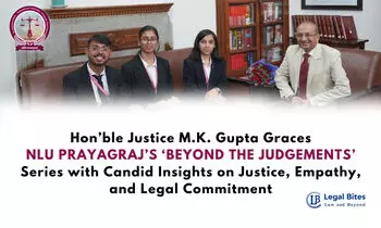Justice M.K. Gupta Shares Legal Wisdom at NLU Prayagraj’s Beyond the Judgements Series