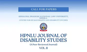 Call for Papers HPNLU Journal of Disability Studies Volume II [Submit by June 30]