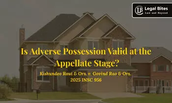 Can a Plea of Adverse Possession Be Raised for the First Time in Appeal?