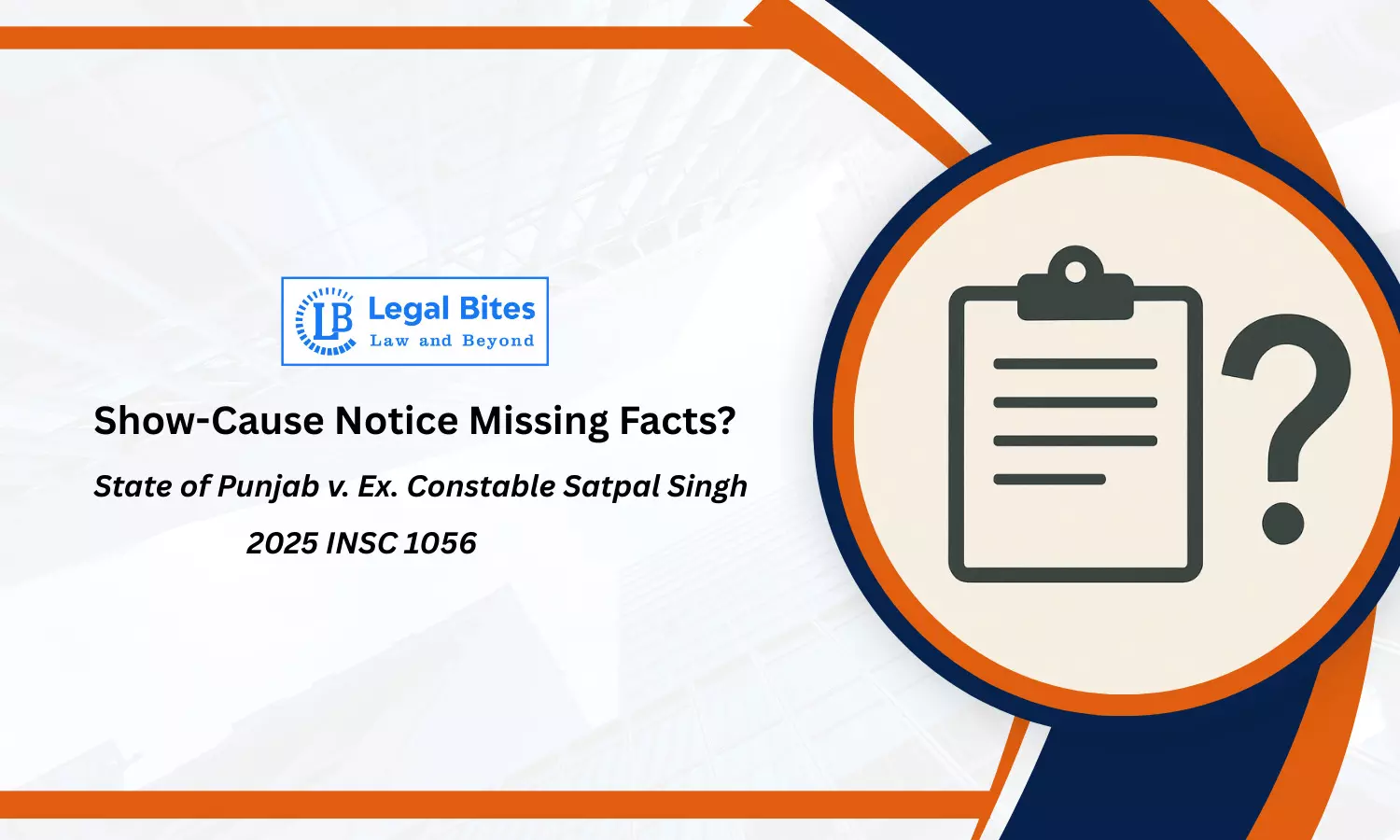 Does Failure to Mention Past Misconduct in a Show-Cause Notice Weaken an Employer’s Case for Termination?
