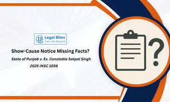 Does Failure to Mention Past Misconduct in a Show-Cause Notice Weaken an Employer’s Case for Termination?