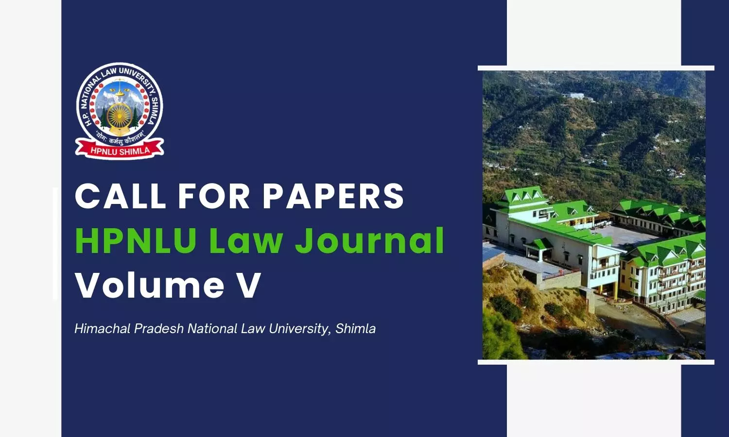 Call for Papers HPNLU Law Journal Volume 5 [Submit by Dec 15]