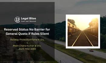 Reserved Candidates Eligible for General Quota Selection If Not Barred by Rules Reserved Candidates Eligible for General Quota Selection If Not Barred by Rules