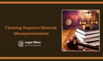 False Representation Must Relate to Material Fact to Constitute Cheating