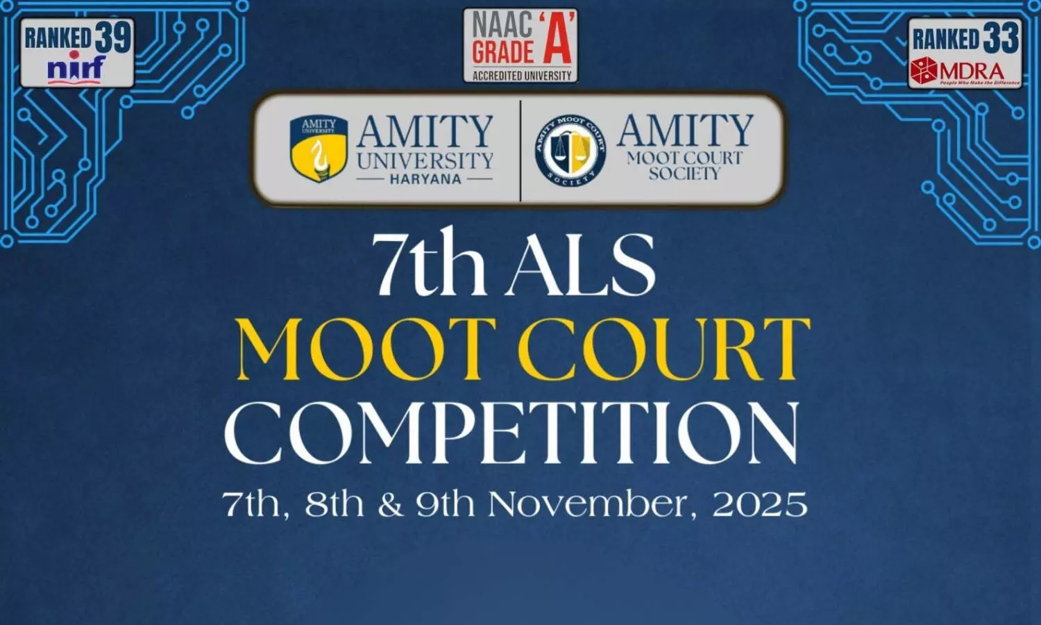 7th ALS Moot Court Competition 2025 Amity Law School Gurugram 7th ALS Moot Court Competition 2025 Amity Law School Gurugram
