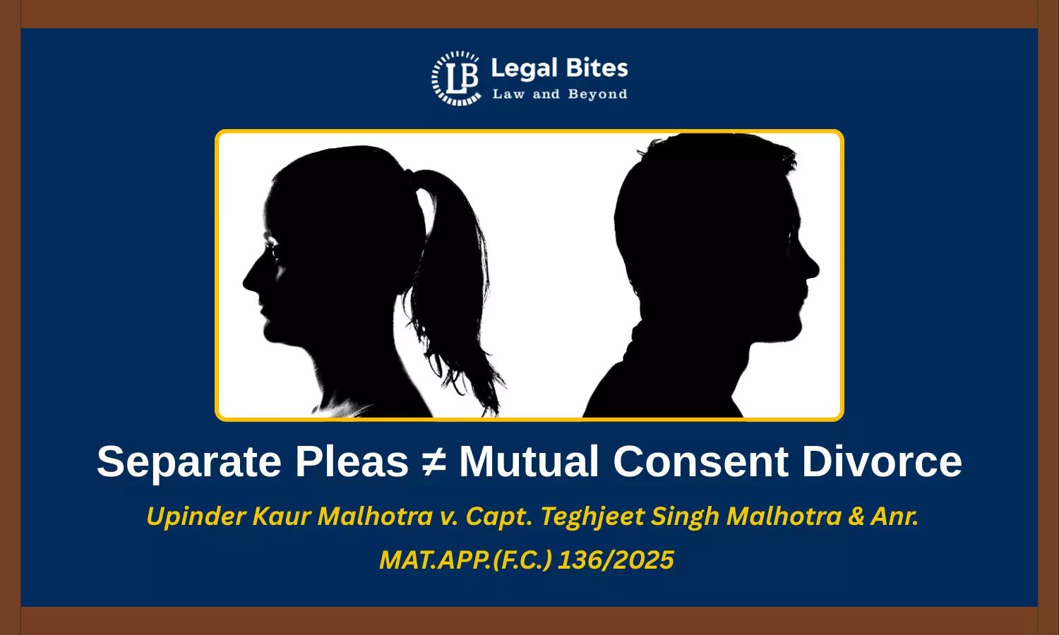 Is It Legally Permissible to Convert Separate Divorce Pleas into a Mutual Consent Petition? Is It Legally Permissible to Convert Separate Divorce Pleas into a Mutual Consent Petition?