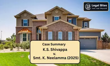 Case Summary: K.S. Shivappa v. Smt. K. Neelamma (2025) | Repudiation of Guardian’s Voidable Sale by Clear Conduct After Majority