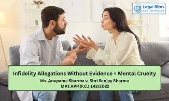 Repeated Accusations of Infidelity Without Proof Constitute Mental Cruelty Repeated Accusations of Infidelity Without Proof Constitute Mental Cruelty