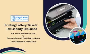 Is Tax Applicable to Materials Used for Printing Lottery Tickets? Legal Insights Is Tax Applicable to Materials Used for Printing Lottery Tickets? Legal Insights