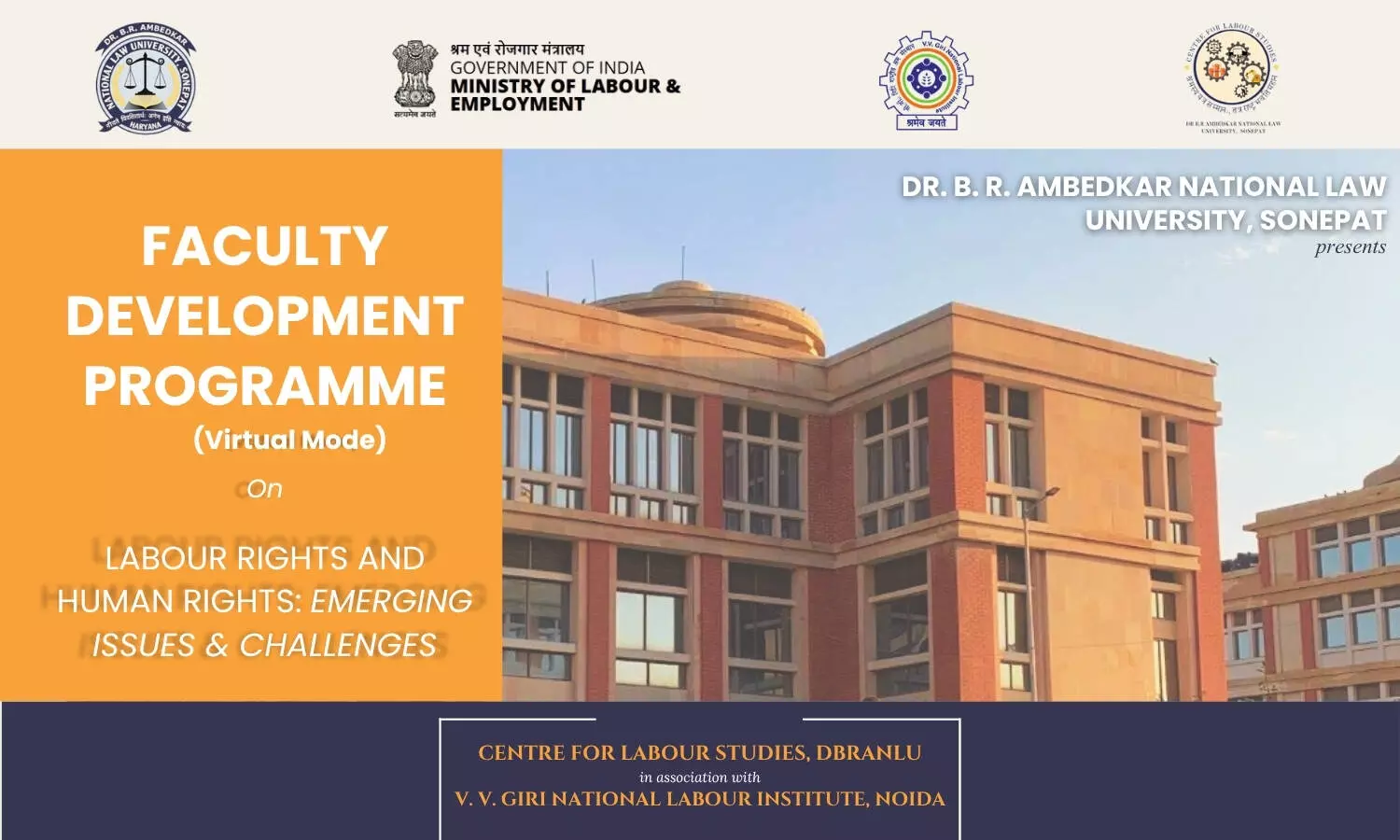 Faculty Development Programme on Labour Rights and Human Rights  DBRANLU Sonepat