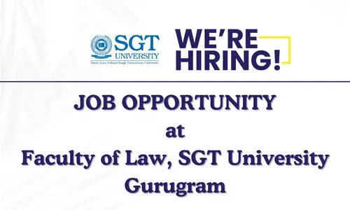 Academic Job Openings at SGT University Gurugram Academic Job Openings at SGT University Gurugram